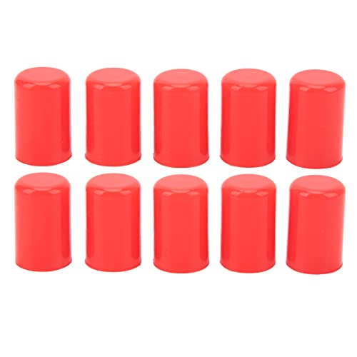 Silikon-Blank kappe Universal-Ansaug-Vakuums ch lauch-End-Bung stecker langlebige hohe Temperatur für industrielle Anwendungen im Automobil bereich 14mm Innen durchmesser 10Pcs (Red) von NutriEss