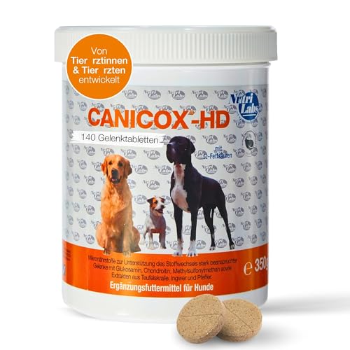 NutriLabs Canicox-HD Gelenktabletten für Hunde 140 Stk. - mit MSM, Chondroitin, Hyaluronsäure, Glucosamin & Teufelskralle - Gesundheitsprodukte für Hunde - Nahrungsergänzungsmittel Hund NutriLabs Canicox-HD Gelenktabletten für Hunde 140 Stk. - mit MSM, Chondroitin, Hyaluronsäure, Glucosamin & Teufelskralle - Gesundheitsprodukte für Hunde - Nahrungsergänzungsmittel Hund von NutriLabs