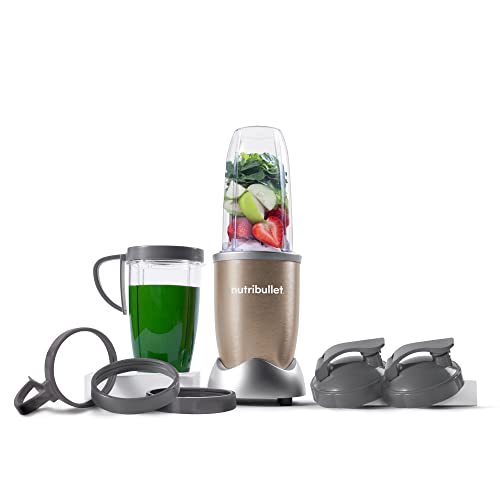 nutribullet Pro 900 mit 7 Zubehörteilen, Elektrischer Mixer, Zerkleinerer, Smoothiemixer, Multifunktions-Zerkleinerer, Leistung 900 Watt, NB910CP von NutriBullet