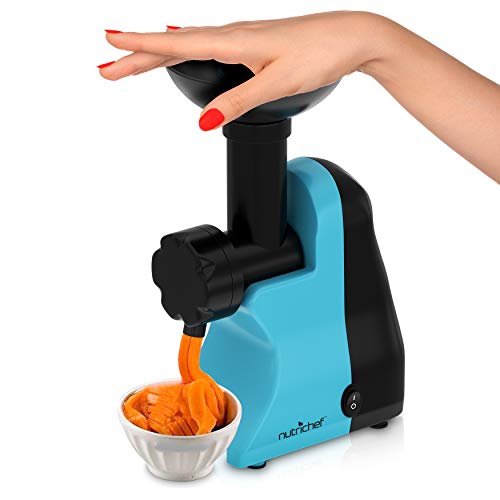 Nutrichef NCIM30 Electric Maker Fruit Sorbet Machine Makes Healthy Vegan Ice Cream Desserts, Soft Serve Gelato, Smoothie, Slushie, Frozen Dairy Free Yogurt w/Recipe Book von Nutrichef