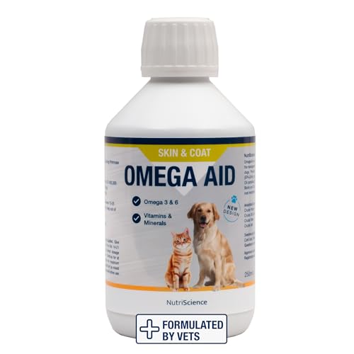 Nutriscience NutriScience OmegaAid Omega 3 Supplement 500 ml, for Dogs and Cats, Skin and Coat Supplement von NUTRI SCIENCE