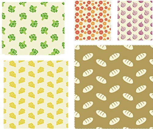 Nuts Bienenwachstücher für Lebensmittel I Universal 5er Set I Wiederverwendbar I Beeswax Wrap I Bienenwachstuch I Alternative zur Frischhaltefolie Nuts Bienenwachstücher für Lebensmittel I Universal 5er Set I Wiederverwendbar I Beeswax Wrap I Bienenwachstuch I Alternative zur Frischhaltefolie von Nuts