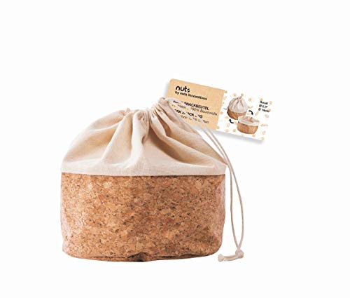Nuts Textiler Kork Brotbeutel mit Kordel | Grösse S | Brotsack | Brot nachhaltig aufbewahren | Als Aufbewahrung von Brot | Plastikfrei | Brotkorb | Hält alle Arten von Broten frisch | 100% Baumwolle Nuts Textiler Kork Brotbeutel mit Kordel | Grösse S | Brotsack | Brot nachhaltig aufbewahren | Als Aufbewahrung von Brot | Plastikfrei | Brotkorb | Hält alle Arten von Broten frisch | 100% Baumwolle von Nuts