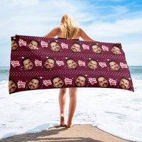Custom Strand Handtuch - Gesicht Auf Strandtuch Badetuch Personalisierte Hinzufügen von NuttyHippo