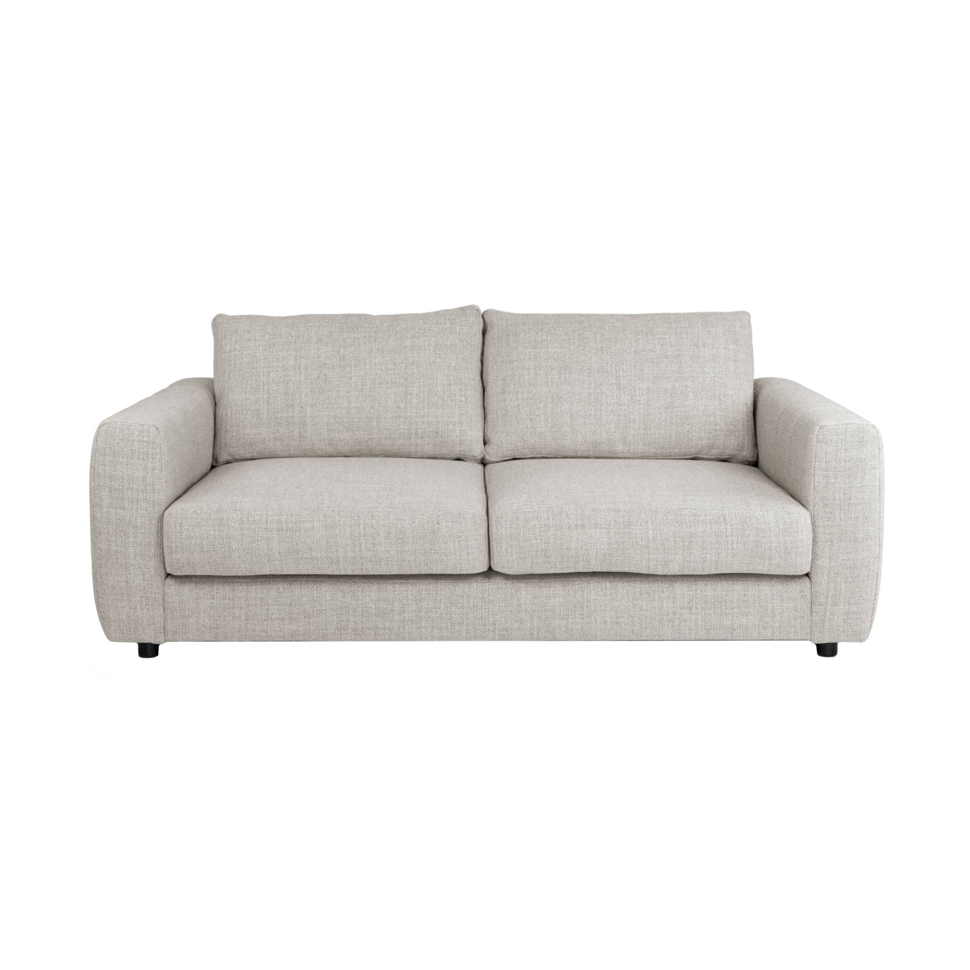 Nuuck - Bente 2,5-Sitzer Sofa - beige/Melina Simply 1244/LxBxH 182x100x79cm/mit Kunststoffgleitern und Kissen von Nuuck