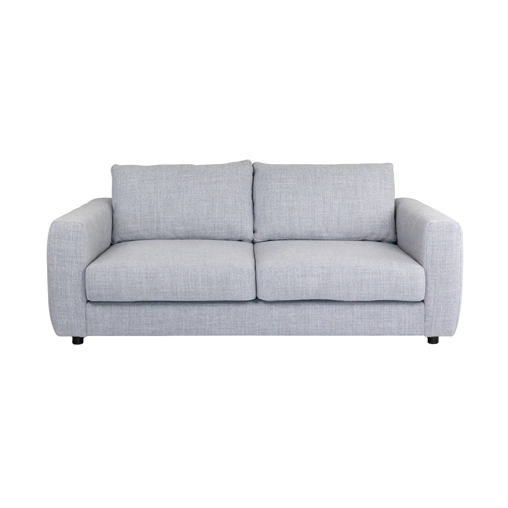 Nuuck - Bente 2,5-Sitzer Sofa - graue brise/Melina 1240/LxBxH 182x100x79cm/mit Kunststoffgleitern und Kissen von Nuuck