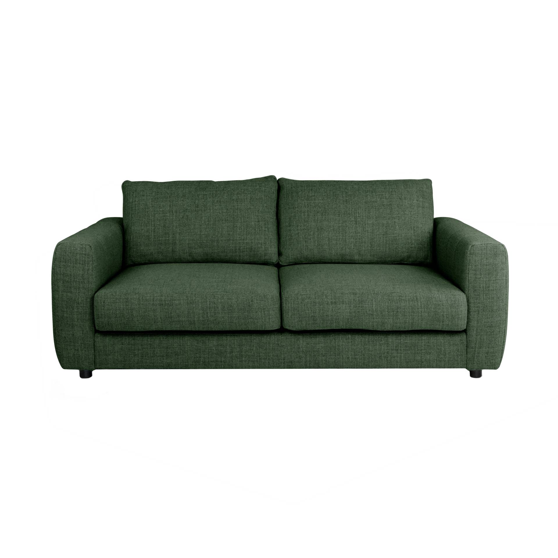 Nuuck - Bente 2,5-Sitzer Sofa - inneres grün/Melina 1242/LxBxH 182x100x79cm/mit Kunststoffgleitern und Kissen von Nuuck