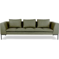 Nuuck - Rikke 3-Sitzer Sofa, 244 x 106 cm, grün (Enna Sage Green 1063) von Nuuck