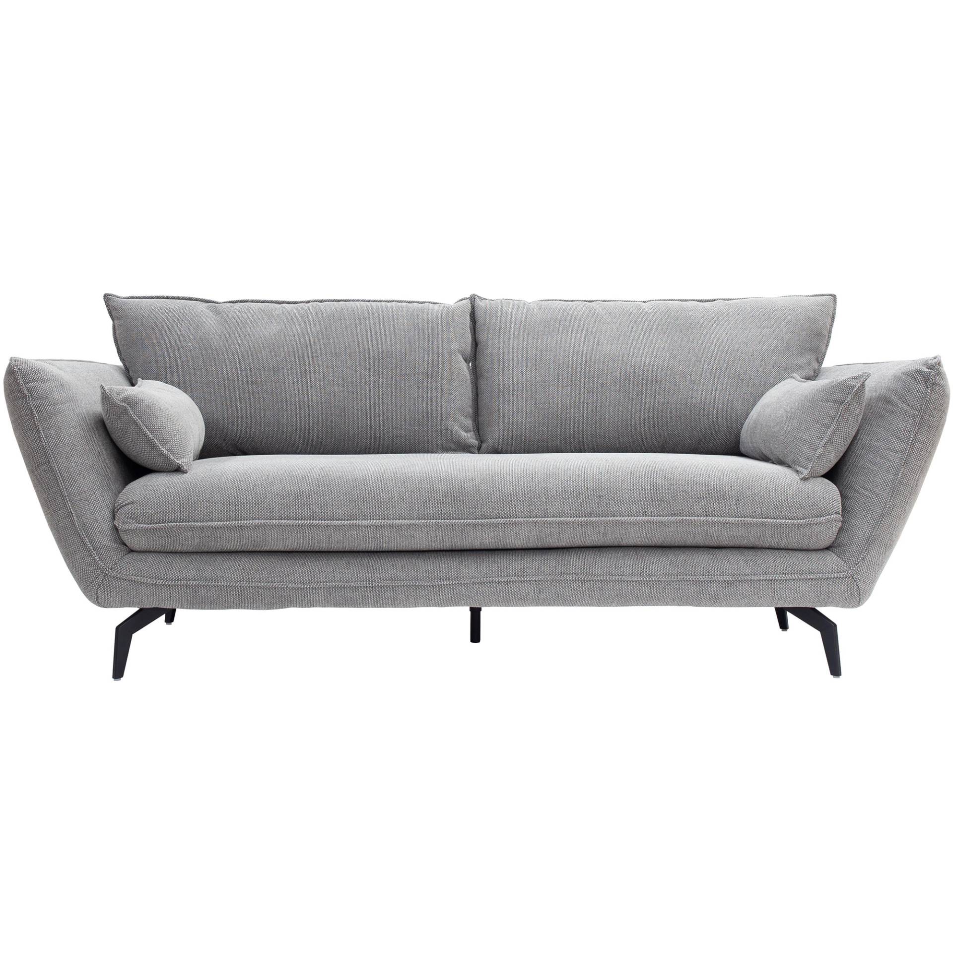 Nuuck - Kvinde 3-Sitzer Sofa - hellgrau/Bezug (90%Polyester, 10% Acryl)/BxHxT 220x90x102cm von Nuuck