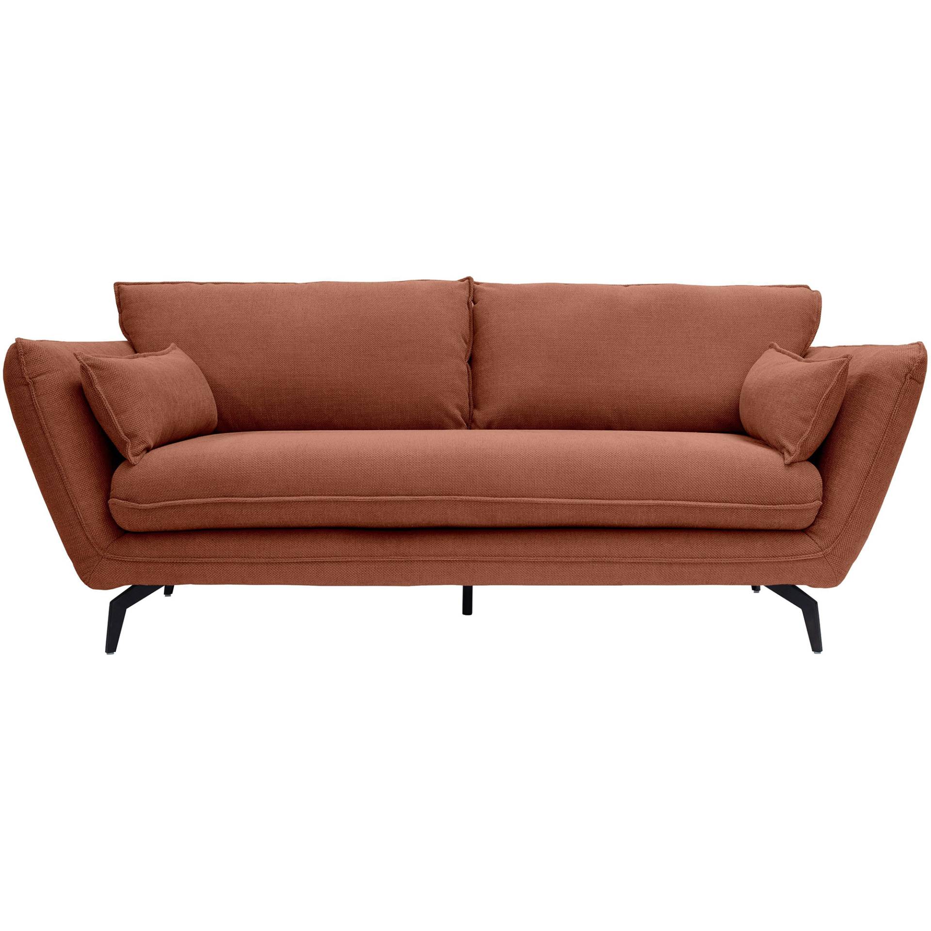 Nuuck - Kvinde 3-Sitzer Sofa - kupfer/Bezug (90%Polyester, 10% Acryl)/BxHxT 220x90x102cm von Nuuck