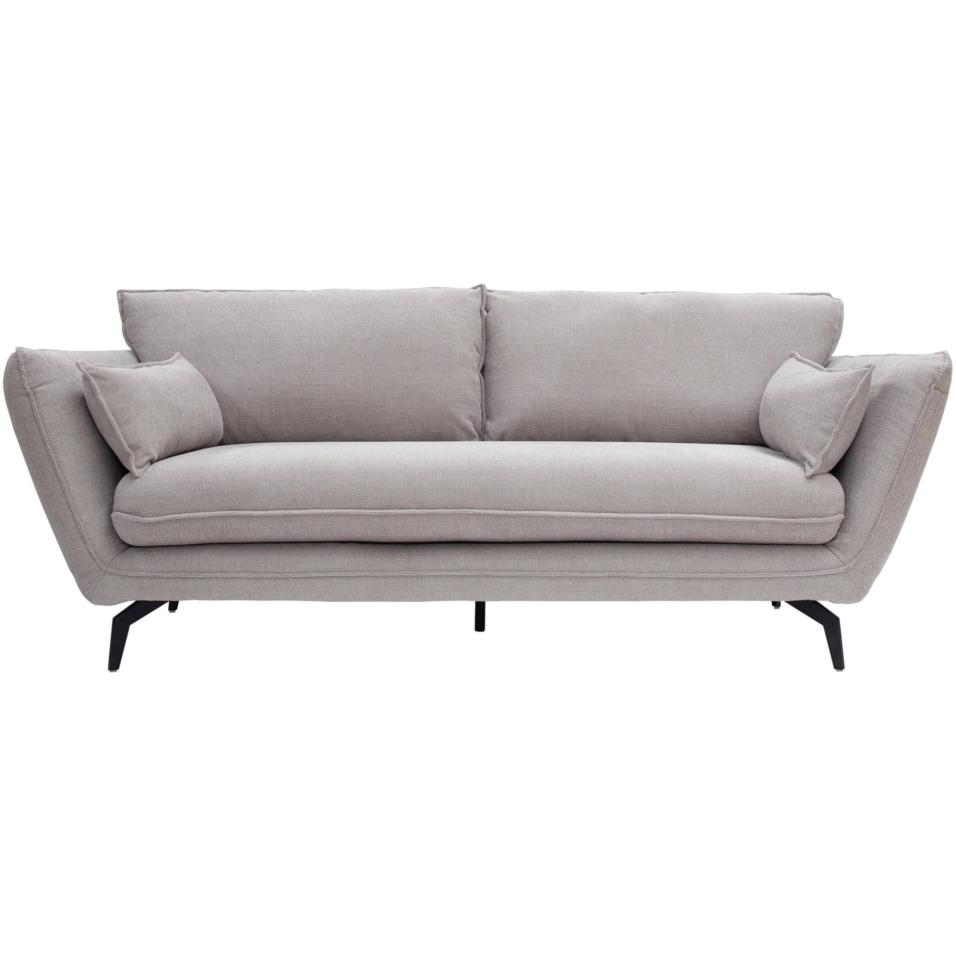 Nuuck - Kvinde 3-Sitzer Sofa - natur/Bezug (90%Polyester, 10% Acryl)/BxHxT 220x90x102cm von Nuuck