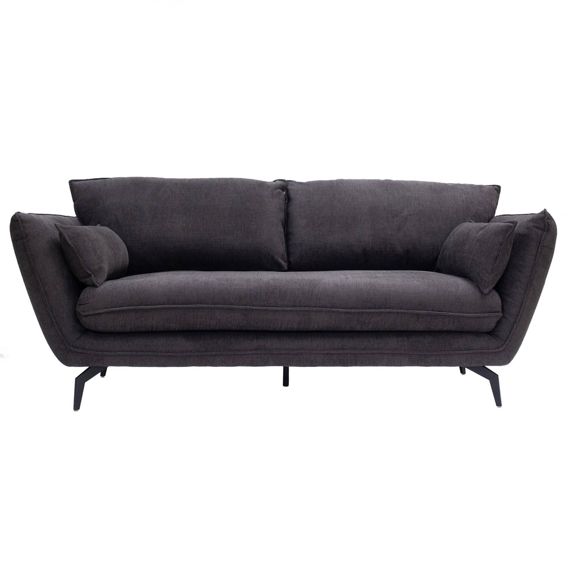 Nuuck - Kvinde Sofa 2-Sitzer - graphit/Bezug (90%Polyester, 10% Acryl)/BxHxT 190x90x102cm von Nuuck