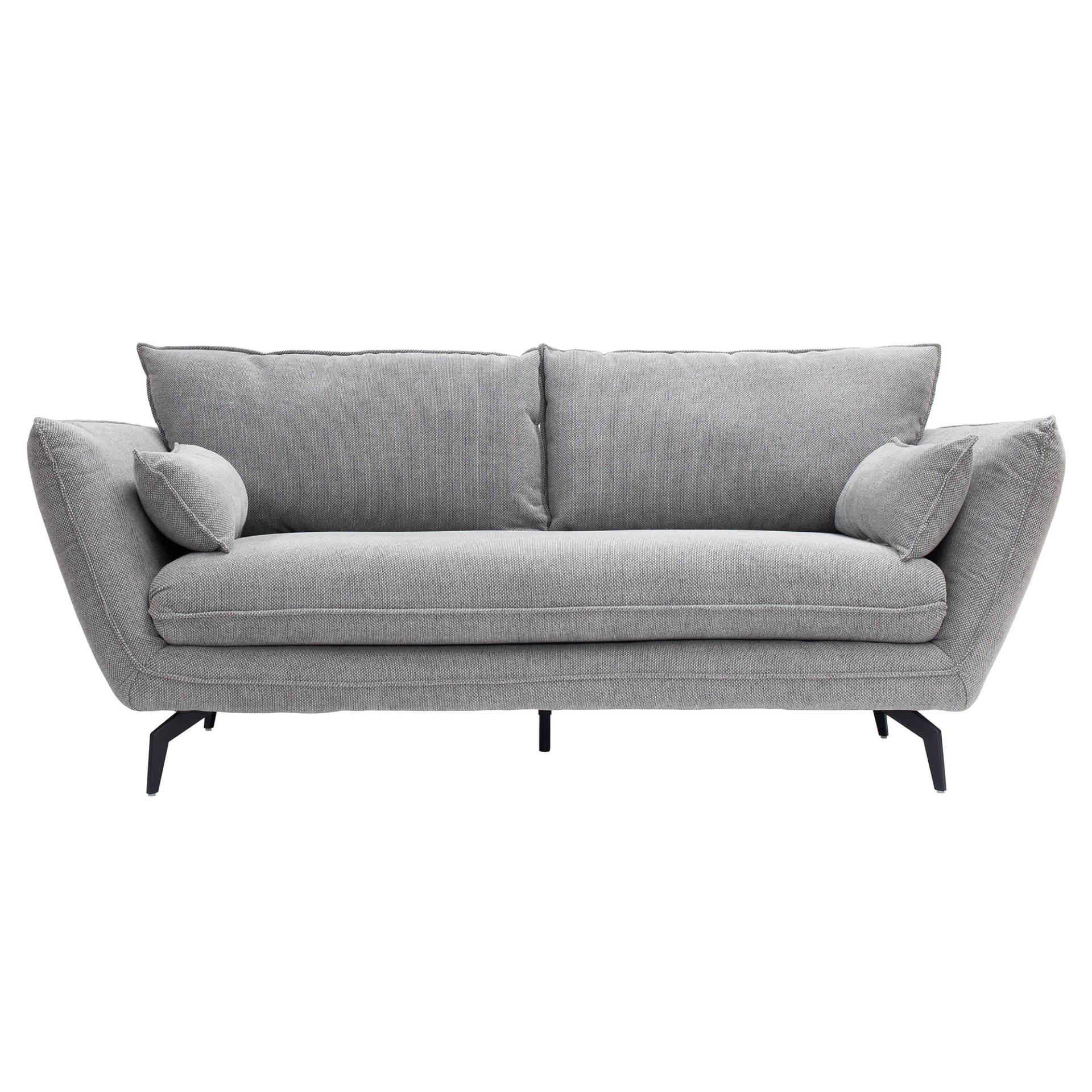 Nuuck - Kvinde Sofa 2-Sitzer - hellgrau/Bezug (90%Polyester, 10% Acryl)/BxHxT 190x90x102cm von Nuuck