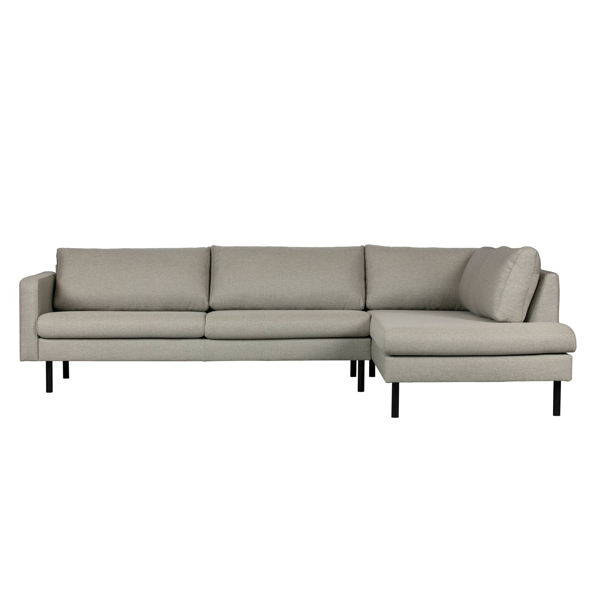 Nuuck - Mette Ecksofa rechts 282x92x78cm - hellgrau/Bezug 100% Polypropylen/LxBxH 282x92x78cm von Nuuck