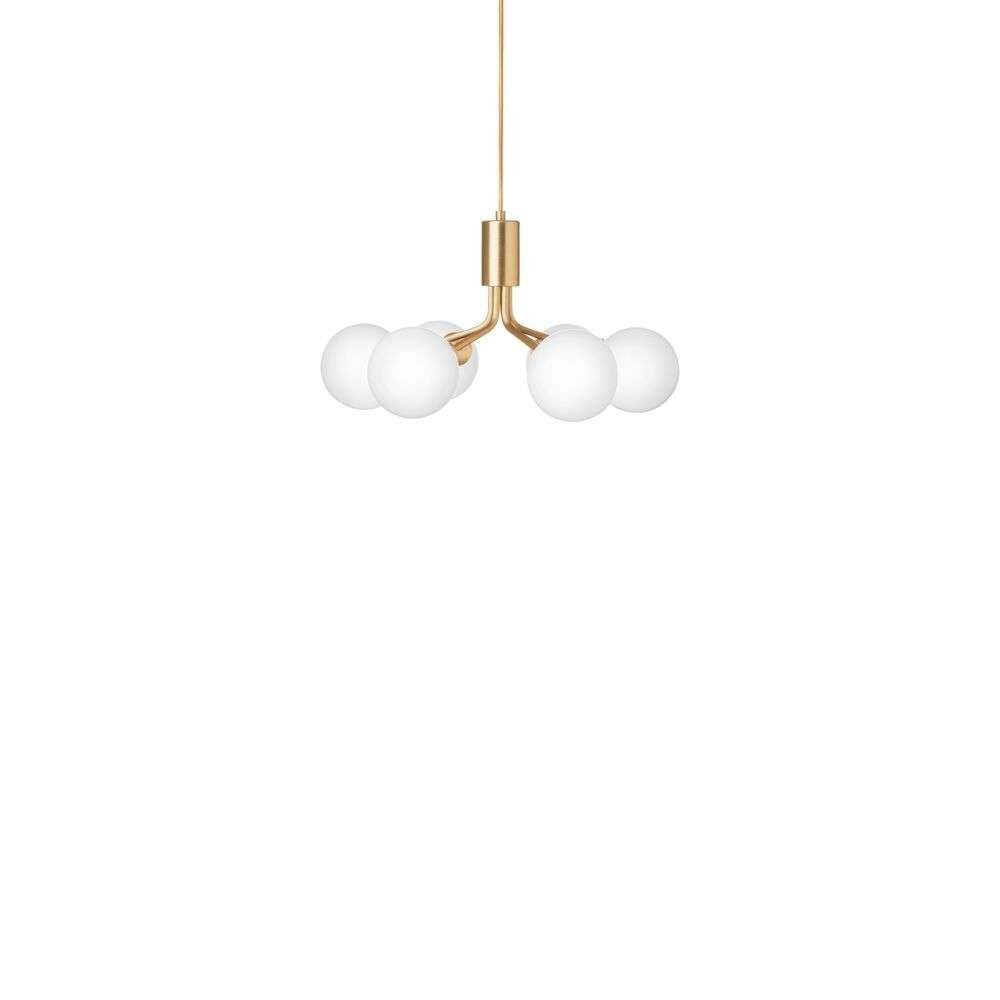 Nuura - Apiales 6 Pendelleuchte Brushed Brass/Opal von Nuura