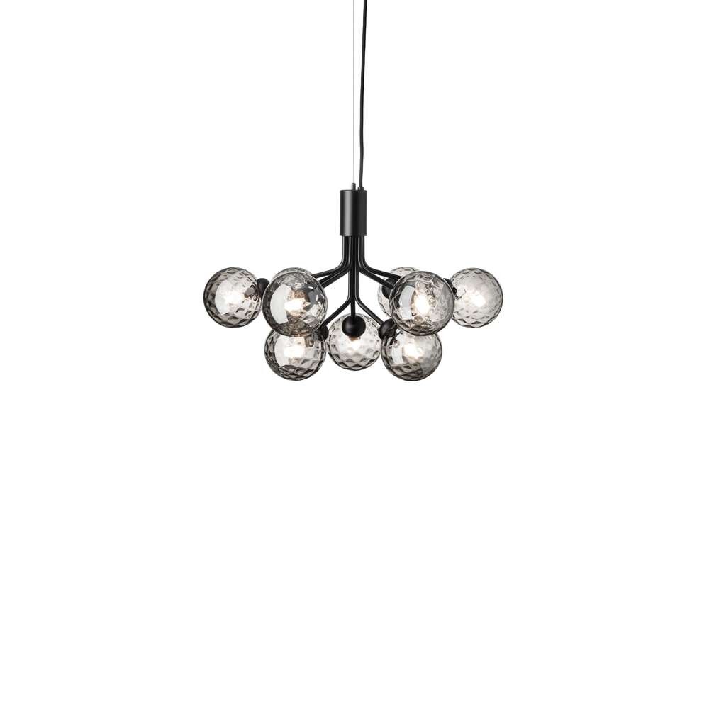 Nuura - Apiales 9 Chandelier Satin Black/Optic Smoked Nuura von Nuura