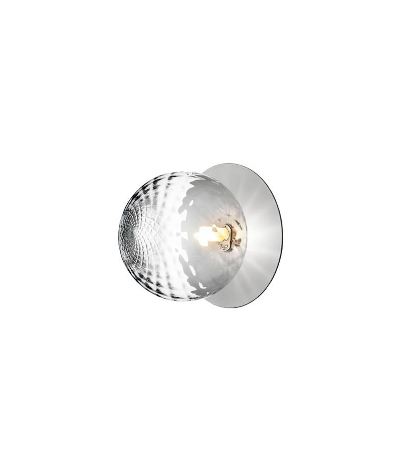 Nuura - Liila 1 Large Wand/Deckenleuchte Light Silver/Optic Clear von Nuura