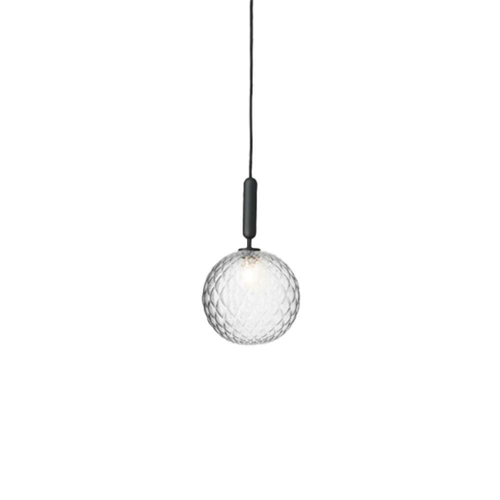 Nuura - Miira 1 Large Pendelleuchte Rock Grey/Optic Clear von Nuura