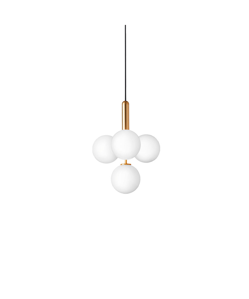 Nuura - Miira 4 Krohnleuchter Brass/Opal White von Nuura