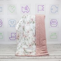 Lilien Blumen Minky Decke, Floral Personalisierte Handgemachte Baby Mädchen Decke | Nuva von NuvaArt