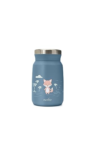 Nuvita 4472 | Thermoskanne für warme und kalte Speisen | Thermobehälter für warme Lebensmittel | Babynahrungsbehälter | Thermobehälter für Kinder, Thermobehälter für Kinder | Powder Blue von Nuvita