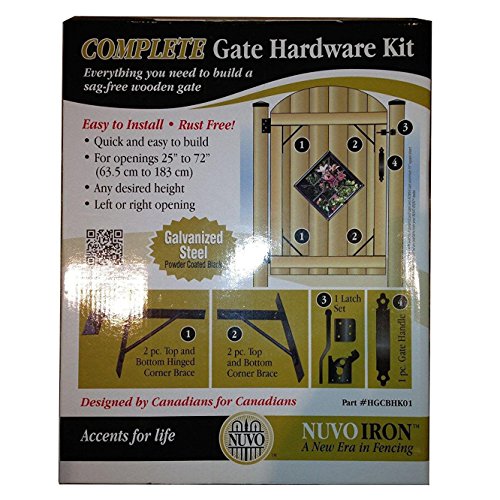 NUVO IRON COMPLETE GATE HARDWARE KIT HEAVY DUTY HGCBHK01 for 25 to 72 openings by Nuvo Iron von Nuvo Iron