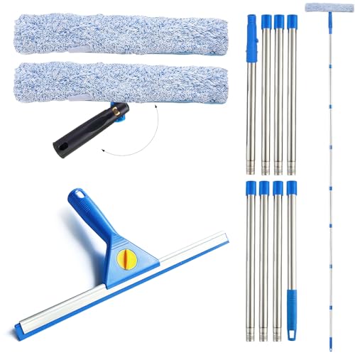 Fensterwischer | 310 cm Fensterputzer Set 2-in-1 Fensterreiniger Set, Fensterputz Set Fensterabzieher Profi Kombi-Set | Set Profi 35 cm mit Mikrofaser für Bad, Dusche, Auto, Glas Fensterwischer | 310 cm Fensterputzer Set 2-in-1 Fensterreiniger Set, Fensterputz Set Fensterabzieher Profi Kombi-Set | Set Profi 35 cm mit Mikrofaser für Bad, Dusche, Auto, Glas von Nuvollo