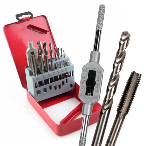 Gewindereparatursatz, 16 Stück gewinde reparatur set gewindeschneider set HSS M3 M12 gewindebohrer set inkl Kernlochbohrer Einschnitt Gewindebohrer helicoil set mit Windeisen Gewindebohrer Set Gewindereparatursatz, 16 Stück gewinde reparatur set gewindeschneider set HSS M3 M12 gewindebohrer set inkl Kernlochbohrer Einschnitt Gewindebohrer helicoil set mit Windeisen Gewindebohrer Set von Nuvollo