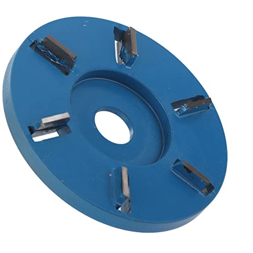 Holzschnitzscheibe Stahl 6 Zähne Mahlen Cutter Holzbearbeitungswerkzeugwinkel Accessoires für Holzbearbeitungsprojekte (Flachschwertstück) von Nuvollo