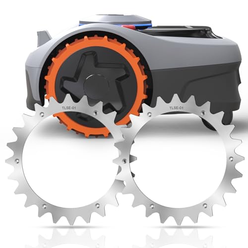 Mähroboter Spikes aus Edelstahl, Edelstahl Spikes für Segway Navimow i105E - i108E Modelle, Navimow Spikes 2 mm, ⌀257 mm - Mähroboter Zubehör mit 12 x Edelstahlschrauben M4*20mm, Mähroboter Spikes von Nuvollo