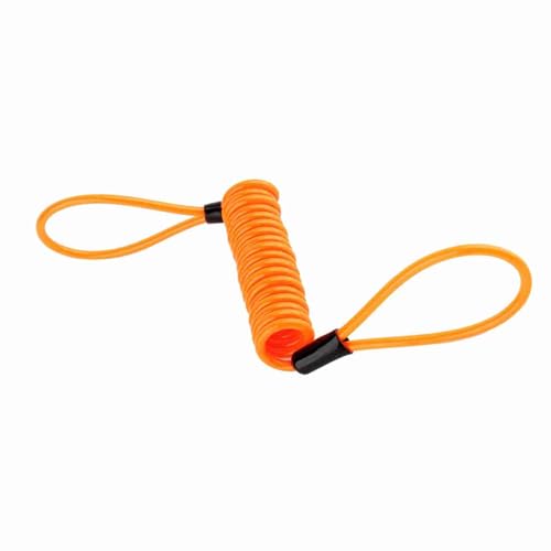 Motorradfahrrad Alarmscheibe Lock Antitheft Security Federkabel dichtes Orangen -Erinnerungsseil von Nuvollo