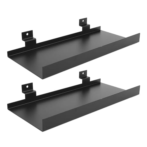 Nuvollo 2pcs Metall -Wand -Rampe, schwimmendes Regal, robuste Eisenkonstruktion 25 x 11 cm Anzeigewandregal für Figurenhandwerksfotosrahmen von Nuvollo