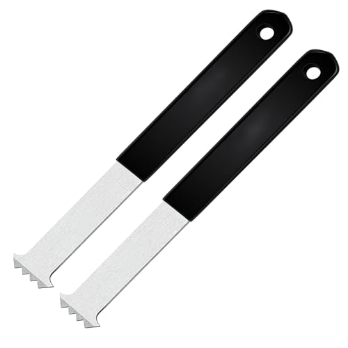 2 Stück Pflasterstein Extraktor,Pflasterstein Entfernungswerkzeug,Zinkbeschichteter Stahl Rutschfester Griff Doppelhaken-Design,Doppelgelenkschaber Für Gehwege Gärten Höfe Und Rasen. von Nuvollo
