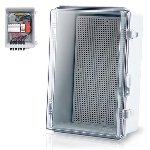 Verteilerkasten Wasserdicht, IP66 Außen Gehäuse mit Edelstahl Verriegelung Grau Transparenter Abdeckung 280x190x130mm für Outdoor Schaltschrank Kabelbox Anschlussdose schaltschrank außenbereich Verteilerkasten Wasserdicht, IP66 Außen Gehäuse mit Edelstahl Verriegelung Grau Transparenter Abdeckung 280x190x130mm für Outdoor Schaltschrank Kabelbox Anschlussdose schaltschrank außenbereich von Nuvollo