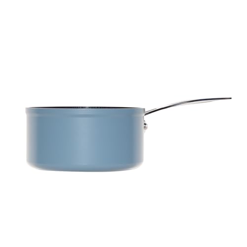 Nuwave 2,8 l gesunder Duralon Blue Keramik Antihaft-Kochtopf, PFAS-frei, spülmaschinen- und ofenfest, induktionssicher, diamantinfundiert, kratzfeste Oberfläche, Glasdeckel und hitzebeständige Griffe von Nuwave