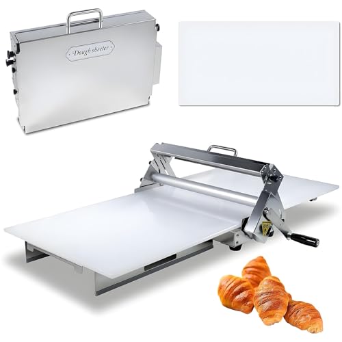 Nuxyyds Faltbare Teigausrollmaschine, 30 cm/39,4 cm Edelstahl-Teigrolle, Teigstärke einstellbar, für Pizza, Croissants, Gebäck, Kekse 12" von Nuxyyds