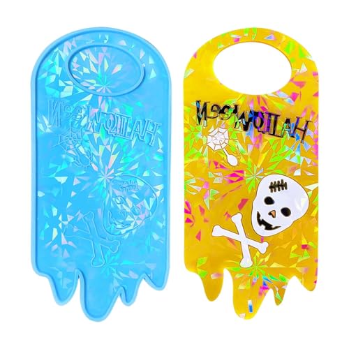 Halloween-Türschild-Form – Silikonharz-Gussformen für Türknauf-Aufhänger, Basteln, Epoxidharz-Form, Türschild-Guss, für Urlaubsdekoration und Partyzubehör für den täglichen Gebrauch Halloween-Türschild-Form – Silikonharz-Gussformen für Türknauf-Aufhänger, Basteln, Epoxidharz-Form, Türschild-Guss, für Urlaubsdekoration und Partyzubehör für den täglichen Gebrauch von Nuyhadds