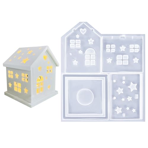 Haus geformte Harzformen - Silikonhandwerk Gussform, 3D kreative Formen | Kerzenherstellung Schimmel, dekorativ Haus geformte Harzformen - Silikonhandwerk Gussform, 3D kreative Formen | Kerzenherstellung Schimmel, dekorativ von Nuyhadds