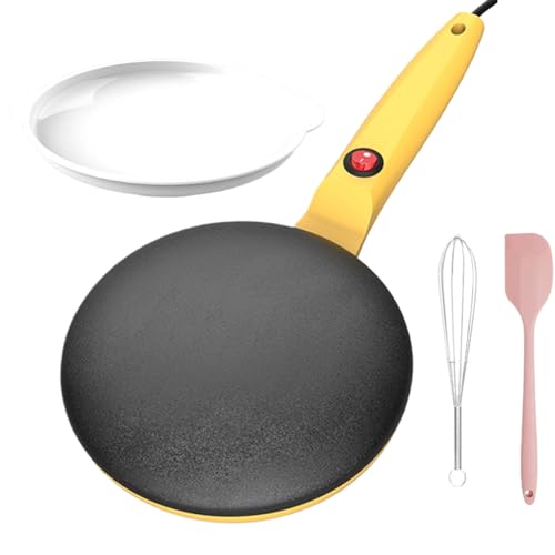 Instant Crepe Cooker - Handheld Crepe Appliance, Küchenpfannkuchenhersteller, Elektrische Kochmaschine | 7,8 Zoll Nicht -Stick -Automatik -Temperaturregelregelungshersteller Für Hausgebrauch Mahlzeite von Nuyhadds