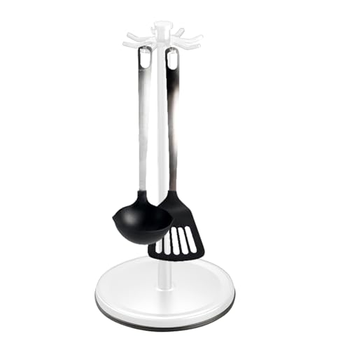 Kücheninstrumentorganisator- Spetula Organisationslösung, Utensilienregal | Langlebiger Halter mit 8 Haken, einfache Zugangsstruktur für Löffelspeicher und Platzierung der Hauskochwerkzeuge. von Nuyhadds