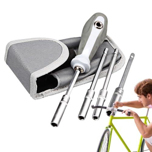 Multi Bit Treiber - Socket Treiber Kit, Adapter Set Tool | Tragbarer Hex-Steckerkopf, Langlebige Metrische Reparaturgeräte, Mehrzweck-Handwerkzeug Für Männer, Kinder, Fahrradwartung von Nuyhadds
