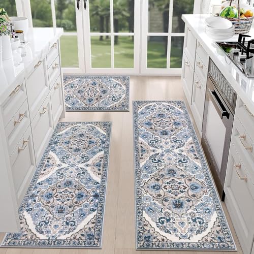 Nuyhadds Küchenteppich, rutschfest, Boho-Stil, rutschfest, für Waschküche, Schlafzimmer, Wohnzimmer, Badezimmer und Küche Nuyhadds Küchenteppich, rutschfest, Boho-Stil, rutschfest, für Waschküche, Schlafzimmer, Wohnzimmer, Badezimmer und Küche von Nuyhadds