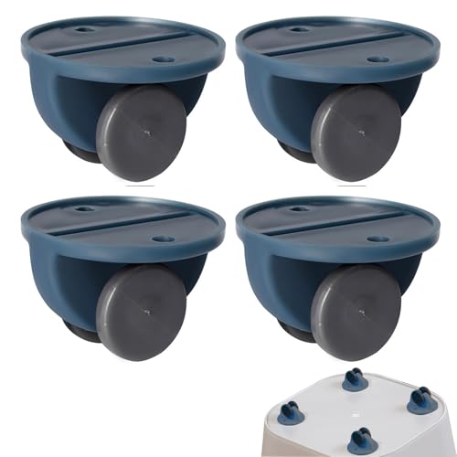 Nuyhadds Selbstklebende Rollen,Mini-Lenkrollen - Mini-Kleberäder, Mini-Lenkrollen, 4er-Set, nicht schwenkbare Lenkrollen für Aufbewahrungsbox, Mülleimer, Umzugskarton von Nuyhadds
