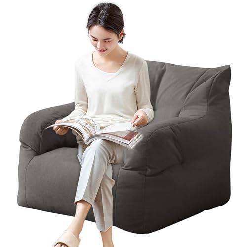 Nuyhadds Sitzsack-Sofa-Stuhl, Sitzsack-Couch - Gefüllte Sitzsackcouch mit Armlehne | Bodenstuhl für Wohnzimmer, Schlafzimmer, Sitzsackstuhl zum Lesen im Wohnheim, Akzentstuhl von Nuyhadds
