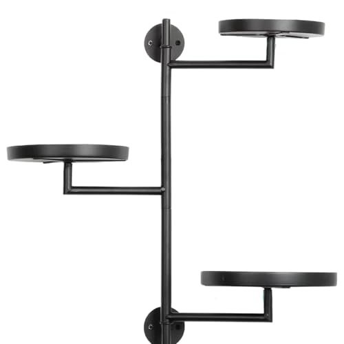 Nuyhadds Wandmontierte Pflanzenhalter - 3 -stufige Rotierende Innenregal, Klappanlagenständer, Fensterblockanzeigehalter | 180 Grad Drehbarer Blumenstopf Rack Für Arrangement Wohnzimmerdekoration von Nuyhadds