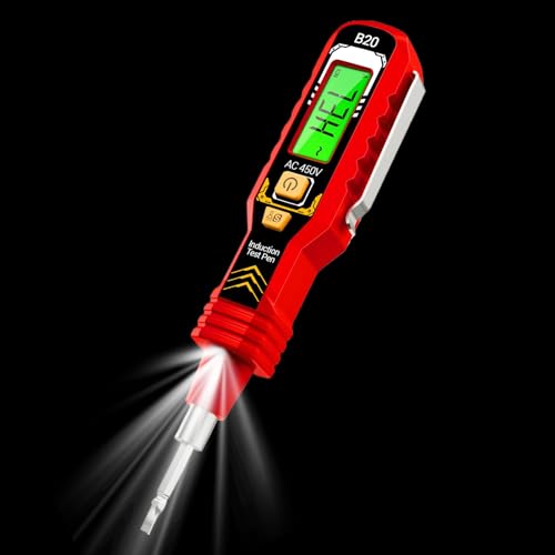 Spannungsprüfer – digitale Anzeige des Leiters und des Netzteils, robust, multifunktional | Testgerät mit einem automatischen Messbereichsschalter für die Messung Spannungsprüfer – digitale Anzeige des Leiters und des Netzteils, robust, multifunktional | Testgerät mit einem automatischen Messbereichsschalter für die Messung von Nuyhadds