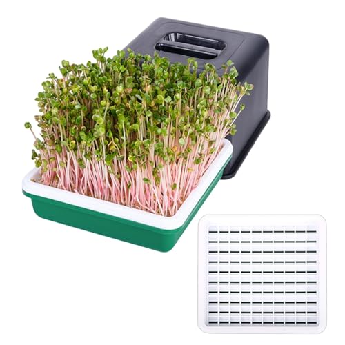 Sprout Keimtablett - Wiederverwendbares Pflanzenschalenschub Mit Feuchtigkeitskontrolle, Sprossenschale Gewächshaus -Keimungs Kit, Multifunktionaler Sämlingspflanze Für Die Keimung Von Sämlingen von Nuyhadds