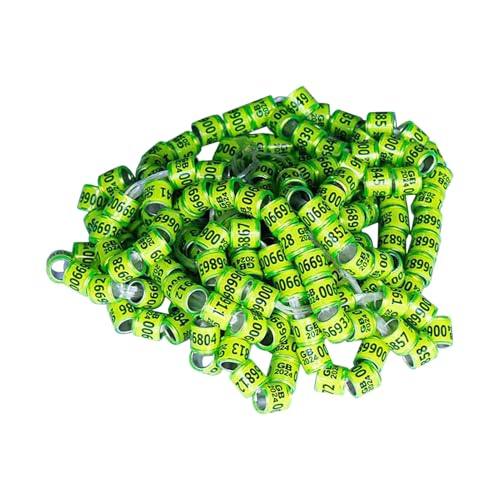 Taubenbeinringe-Langlebige Aluminiumgröße codierte Bänder, UV-resistente Finish | Avianidentifikationsbänder, Rennpaarungs -Tagging -Accessoire, Leichte wiederverwendbare Clippers, Easy Secure Fit für Taubenbeinringe-Langlebige Aluminiumgröße codierte Bänder, UV-resistente Finish | Avianidentifikationsbänder, Rennpaarungs -Tagging -Accessoire, Leichte wiederverwendbare Clippers, Easy Secure Fit für von Nuyhadds