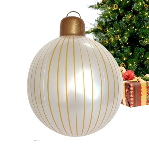 Aufblasbare Weihnachtskugel Deko - Aufblasbare Christbaumkugeln | PVC Großdekoration Für Halloween Vorgarten Yard Außenbereich Garten Weihnachtsdisplay von Nuyhgtr