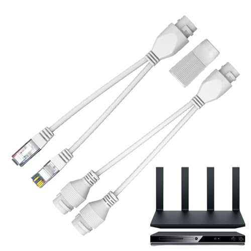 Ethernet-Splitter, Netzwerk-Extender, Überwachungskamera-Extender, Ethernet-Poe-Splitter 1 zu 2, stabiler Poe-Extender mit RJ45-Anschluss, sichere und stabile Netzwerklösung für verbesserte Ethernet-Splitter, Netzwerk-Extender, Überwachungskamera-Extender, Ethernet-Poe-Splitter 1 zu 2, stabiler Poe-Extender mit RJ45-Anschluss, sichere und stabile Netzwerklösung für verbesserte von Nuyhgtr
